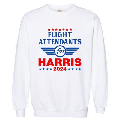 Flight Attendants For Kamala Harris 2024 Garment-Dyed Sweatshirt