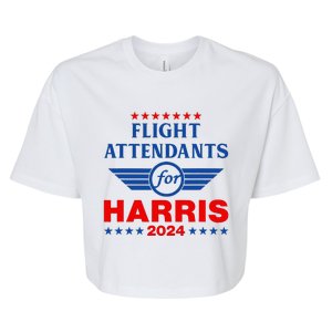 Flight Attendants For Kamala Harris 2024 Bella+Canvas Jersey Crop Tee