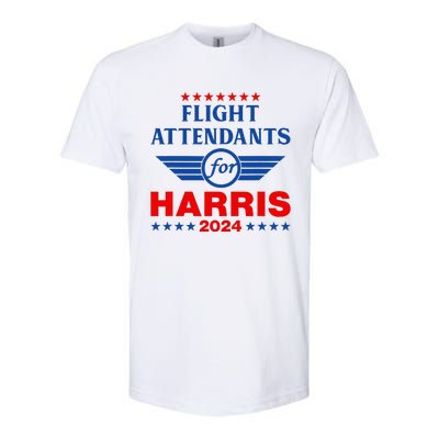 Flight Attendants For Kamala Harris 2024 Softstyle CVC T-Shirt