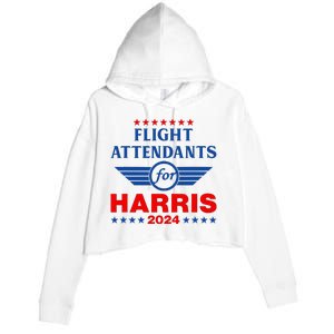 Flight Attendants For Kamala Harris 2024 Crop Fleece Hoodie