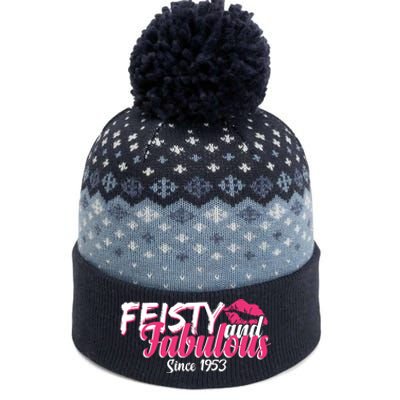 Feisty And Fabulous Since 1953 70th Birthday The Baniff Cuffed Pom Beanie