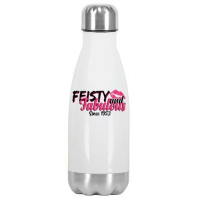 Feisty And Fabulous Since 1953 70th Birthday Stainless Steel Insulated Water Bottle