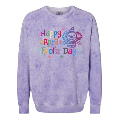 Funny April Fool's Day Pranks Colorblast Crewneck Sweatshirt