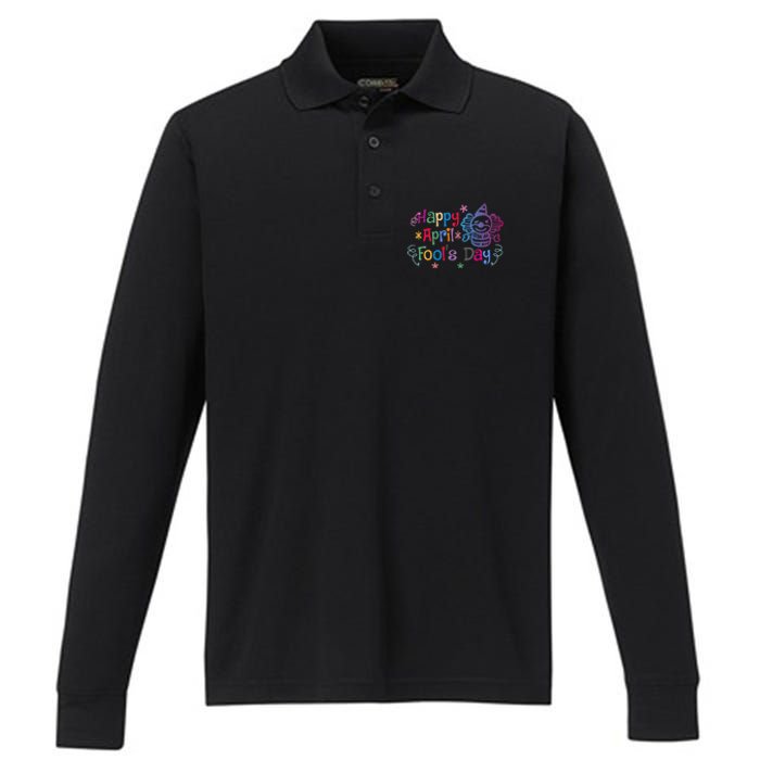 Funny April Fool's Day Pranks Performance Long Sleeve Polo