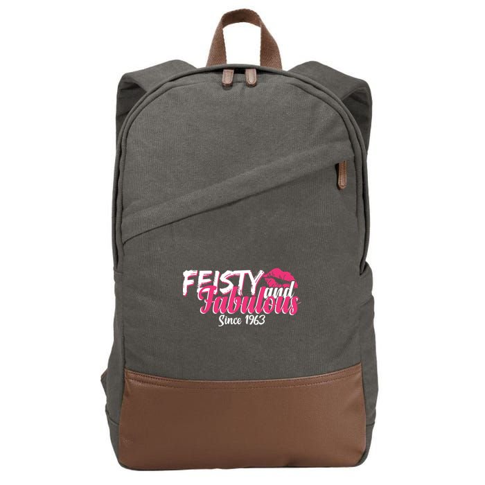 Feisty And Fabulous Since 1963 60th Birthday Cotton Canvas Backpack