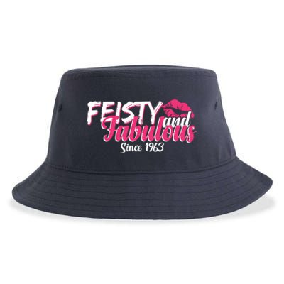 Feisty And Fabulous Since 1963 60th Birthday Sustainable Bucket Hat