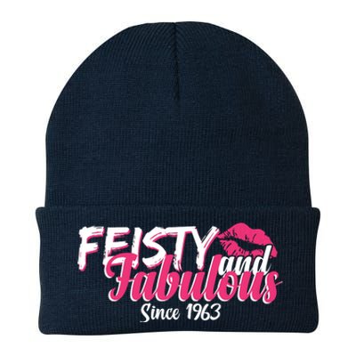 Feisty And Fabulous Since 1963 60th Birthday Knit Cap Winter Beanie