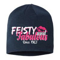 Feisty And Fabulous Since 1963 60th Birthday Sustainable Beanie