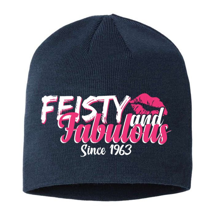 Feisty And Fabulous Since 1963 60th Birthday Sustainable Beanie