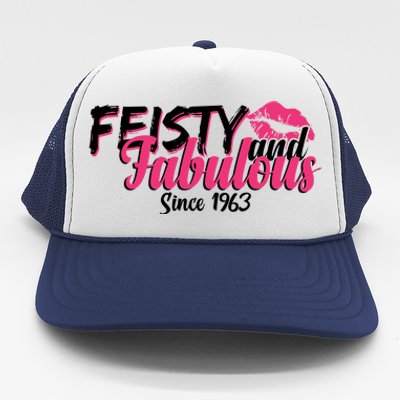 Feisty And Fabulous Since 1963 60th Birthday Trucker Hat