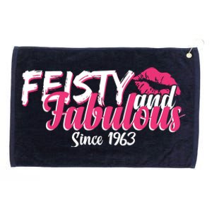 Feisty And Fabulous Since 1963 60th Birthday Grommeted Golf Towel