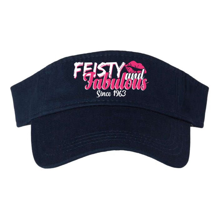 Feisty And Fabulous Since 1963 60th Birthday Valucap Bio-Washed Visor