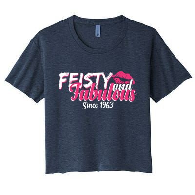 Feisty And Fabulous Since 1963 60th Birthday Crop Top