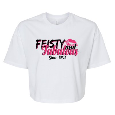 Feisty And Fabulous Since 1963 60th Birthday Bella+Canvas Jersey Crop Tee