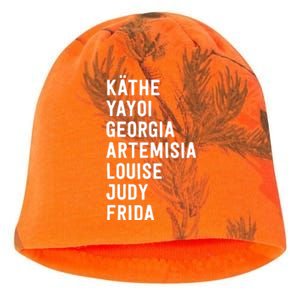 Famous Artists Feminism Art History Kati - Camo Knit Beanie