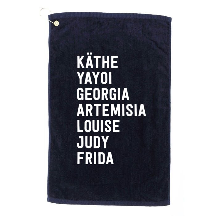 Famous Artists Feminism Art History Platinum Collection Golf Towel