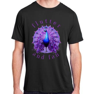 Flutter And Fan Apparel Peacock On Glowing Moon Adult ChromaSoft Performance T-Shirt