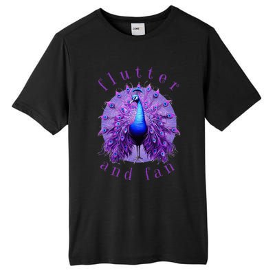 Flutter And Fan Apparel Peacock On Glowing Moon Tall Fusion ChromaSoft Performance T-Shirt