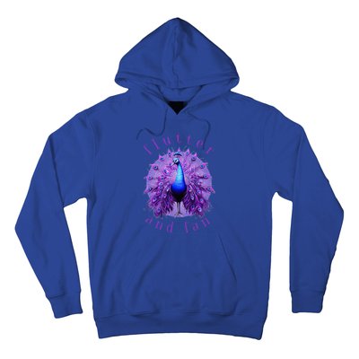 Flutter And Fan Apparel Peacock On Glowing Moon Hoodie