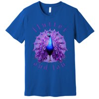 Flutter And Fan Apparel Peacock On Glowing Moon Premium T-Shirt