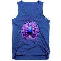 Flutter And Fan Apparel Peacock On Glowing Moon Tank Top