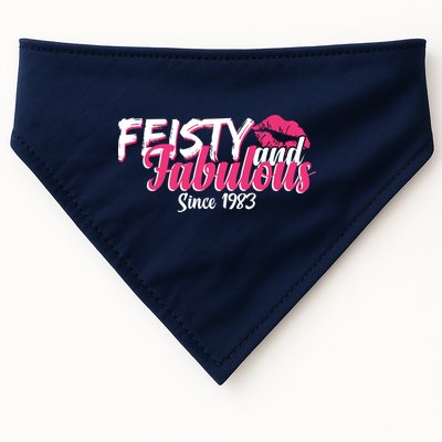 Feisty And Fabulous Since 1983 40th Birthday USA-Made Doggie Bandana