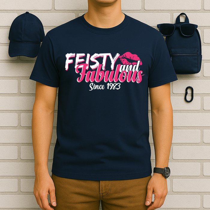 Feisty And Fabulous Since 1983 40th Birthday T-Shirt