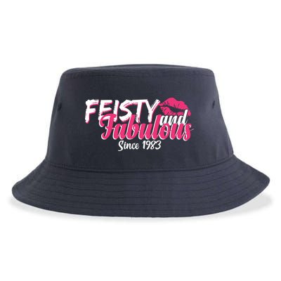 Feisty And Fabulous Since 1983 40th Birthday Sustainable Bucket Hat