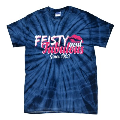 Feisty And Fabulous Since 1983 40th Birthday Tie-Dye T-Shirt