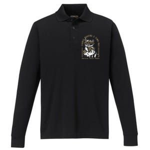 Forage Around & Find Out Tactical Trash Panda Performance Long Sleeve Polo