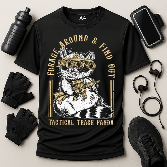 Forage Around & Find Out Tactical Trash Panda Cooling Performance Crew T-Shirt