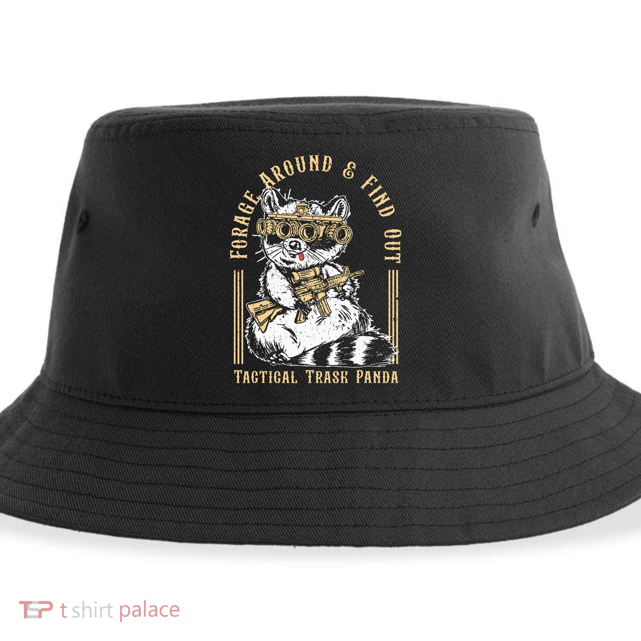 Forage Around & Find Out Tactical Trash Panda Sustainable Bucket Hat