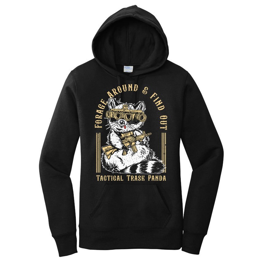 Forage Around & Find Out Tactical Trash Panda Women's Pullover Hoodie