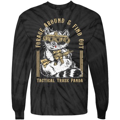Forage Around & Find Out Tactical Trash Panda Tie-Dye Long Sleeve Shirt