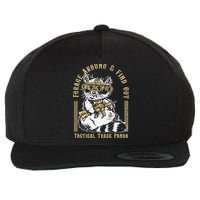 Forage Around & Find Out Tactical Trash Panda Wool Snapback Cap