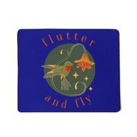 Flutter And Fly Apparel Hummingbird And Flower Mousepad