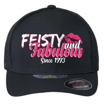 Feisty And Fabulous Since 1993 30th Birthday Flexfit Unipanel Trucker Cap