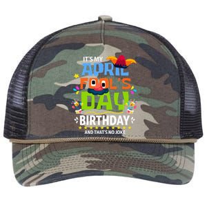 Funny April Fool's Day, It's My April Fool's Day Birthday Retro Rope Trucker Hat Cap