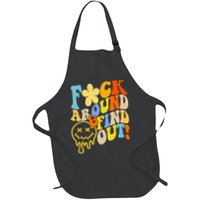 Fuck Around Find Out Smile Retro Groovy Funny Apron