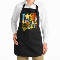 Fuck Around Find Out Smile Retro Groovy Funny Apron