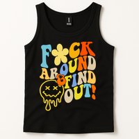Fuck Around Find Out Smile Retro Groovy Funny Tank Top