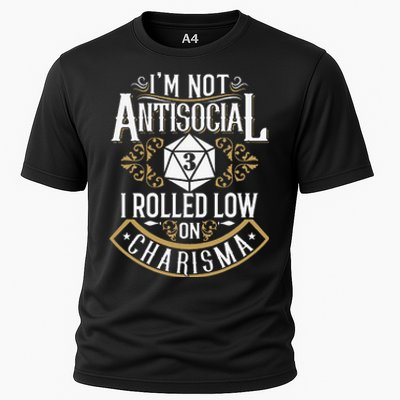 Funny Antisocial Funny Nerdy Gamer Cooling Performance Crew T-Shirt