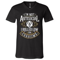 Funny Antisocial Funny Nerdy Gamer V-Neck T-Shirt