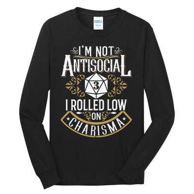 Funny Antisocial Funny Nerdy Gamer Tall Long Sleeve T-Shirt