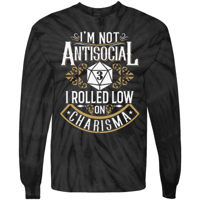 Funny Antisocial Funny Nerdy Gamer Tie-Dye Long Sleeve Shirt