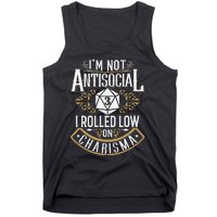 Funny Antisocial Funny Nerdy Gamer Tank Top