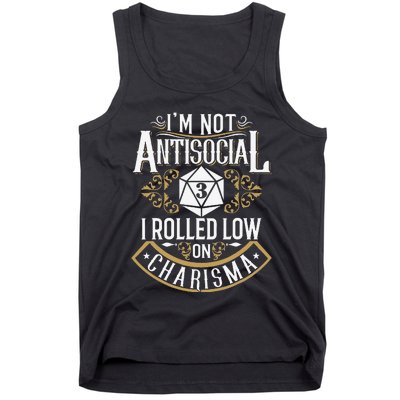 Funny Antisocial Funny Nerdy Gamer Tank Top