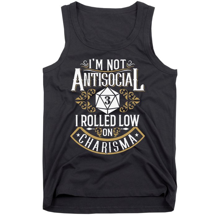 Funny Antisocial Funny Nerdy Gamer Tank Top