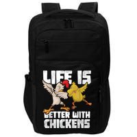 Funny Animal Farmer Dabbing Rooster Dab Hen Chicken Impact Tech Backpack