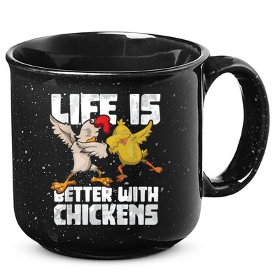 Funny Animal Farmer Dabbing Rooster Dab Hen Chicken 15oz Campfire Ceramic Mug